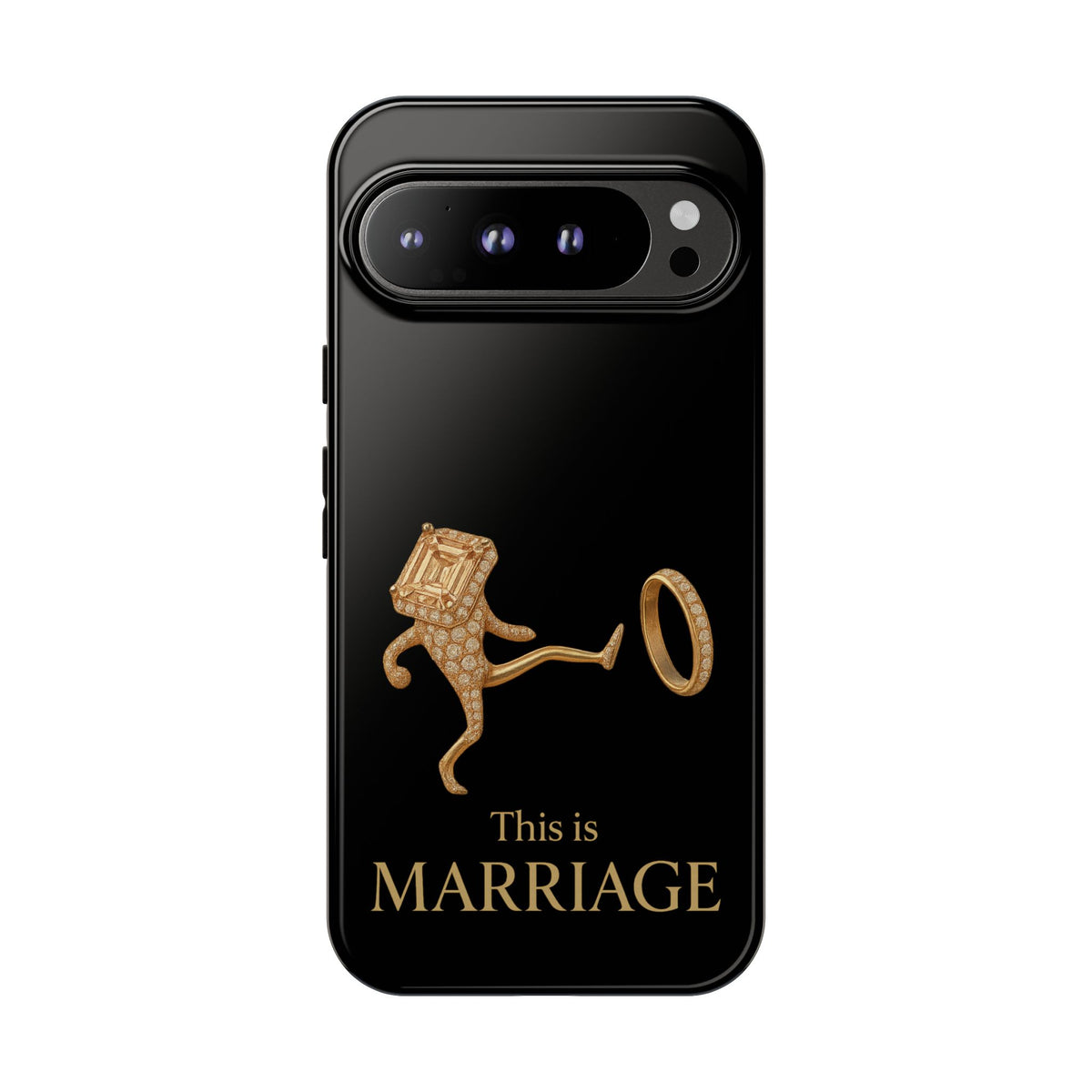 Phone Case - ‘This is Marriage’ Gold Ring Cartoon Design