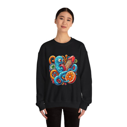 Psychedelic Tentacle Citrus Crewneck Sweatshirt