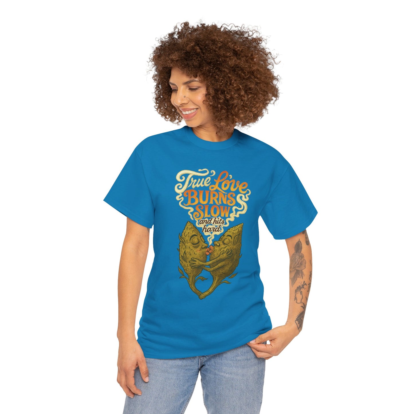 True Love Burns Slow and Hits Hard – Romantic Surrealist Fish T-Shirt