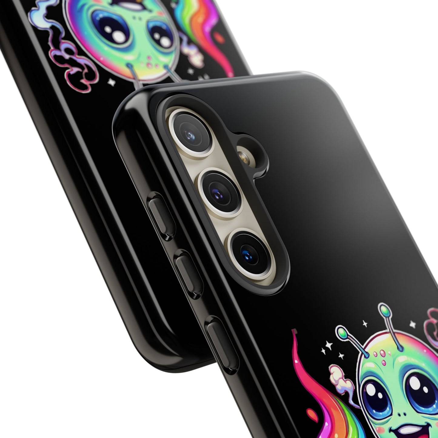 Alien Smoking Rainbow Joint Phone Case — Cute Psychedelic Cannabis iPhone Cover