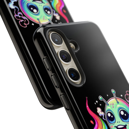 Alien Smoking Rainbow Joint Phone Case — Cute Psychedelic Cannabis iPhone Cover