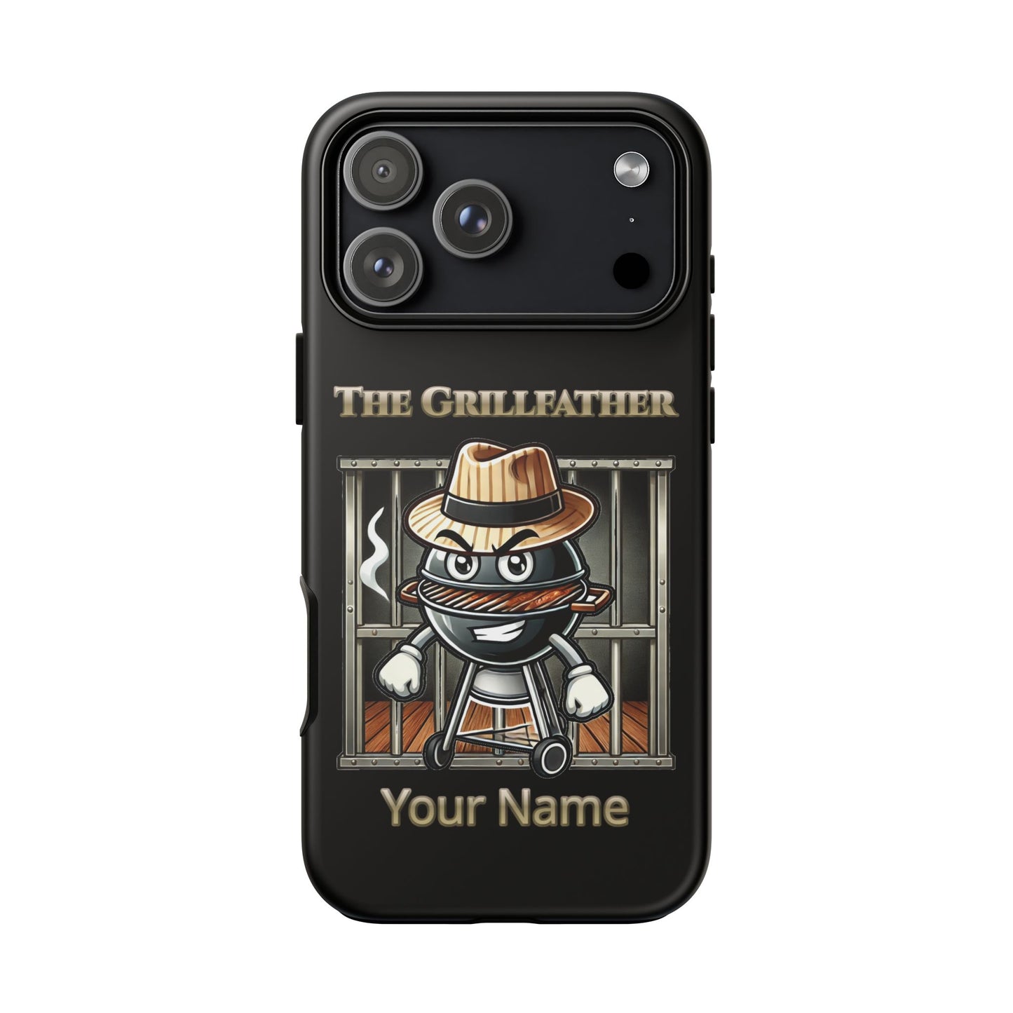 Grillfather Personalized Phone Case — Funny BBQ Smoker Design