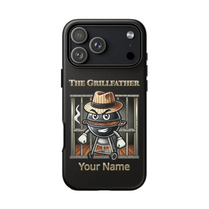 Grillfather Personalized Phone Case — Funny BBQ Smoker Design