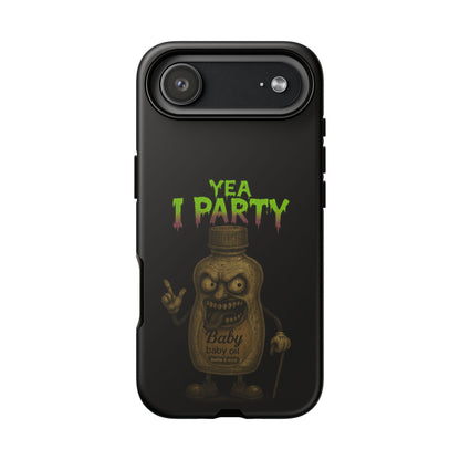 Phone Case — 'Yea I Party' Creepy Baby Bottle Graphic