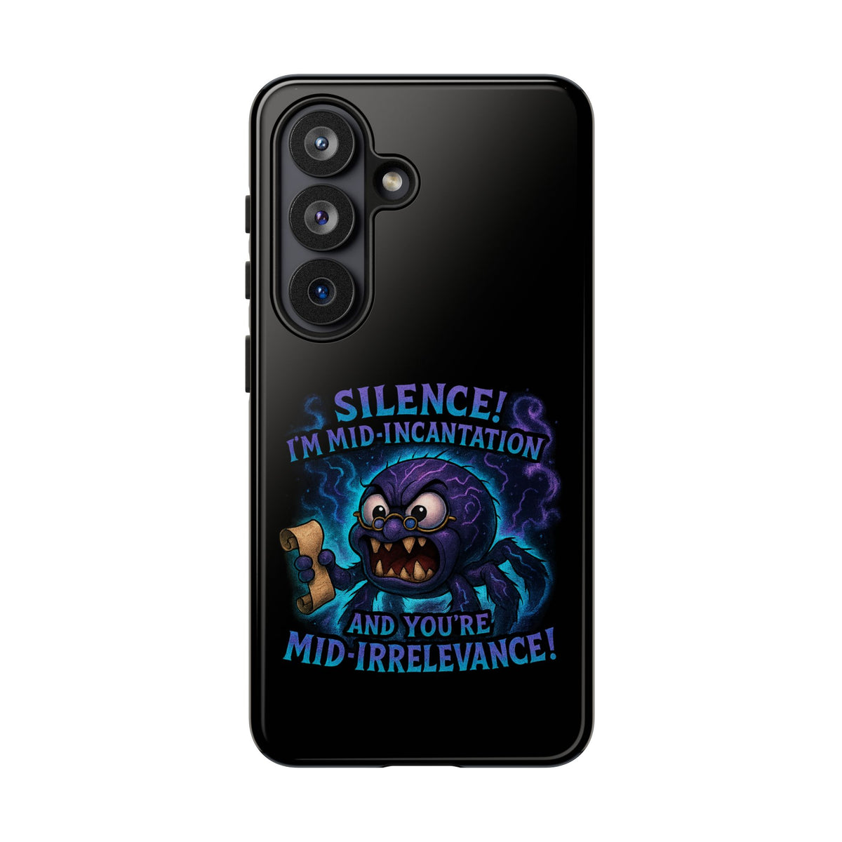 Phone Case — "Silence! I'm Mid-Incantation" Cute Angry Spider Magic Design