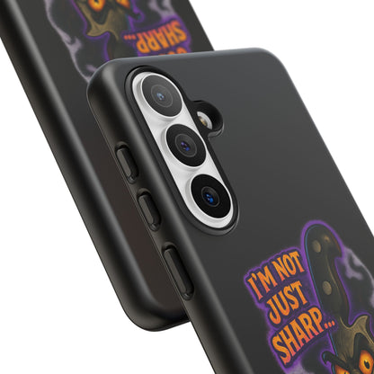 Knife Graphic Phone Case — "I'm Not Just Sharp... I'm Psycho-Sharp" Horror Phone Cover