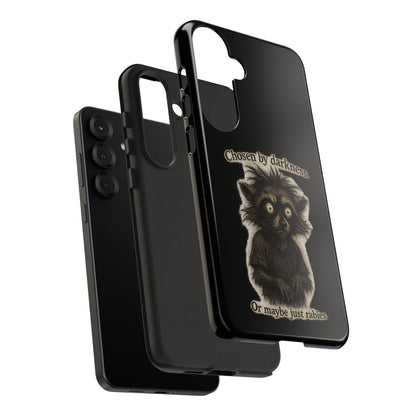 Phone Case - "Chosen by Darkness (Or Maybe Just Rabies)" Cute Creepy Retro Creature Protective Case