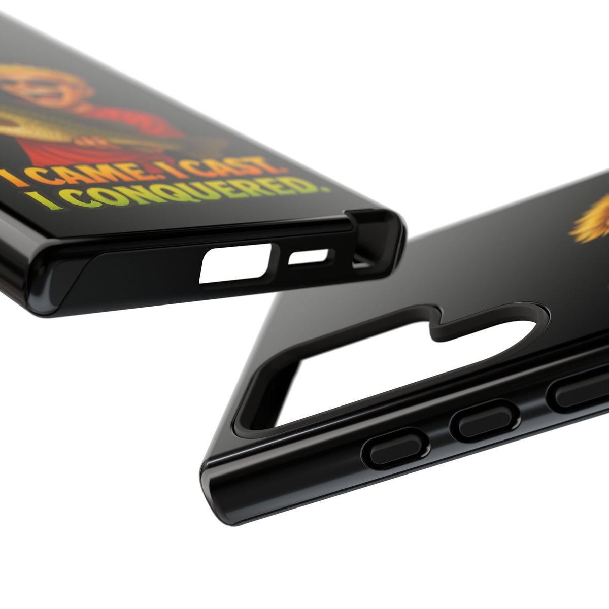 Fishing Phone Case — "I Came. I Cast. I Conquered." Graphic Bass Design