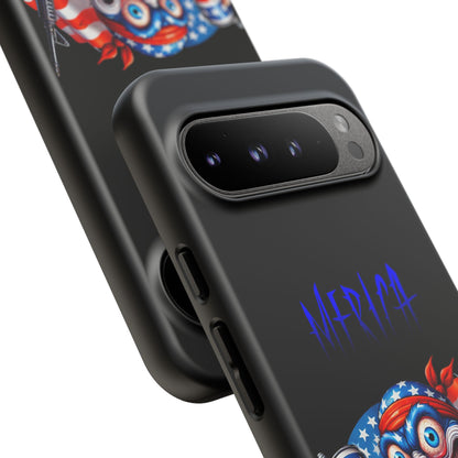 Phone Case — Patriotic 'Merica Clown with Flag, Beer & Rifle