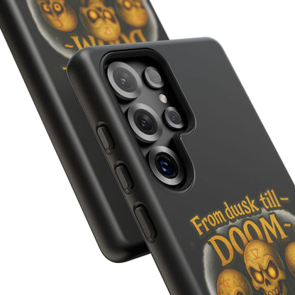 Phone Case — "From Dusk Till Doom We Jam" Skeleton Band Design