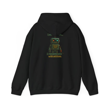 Retro Robot Hoodie — 'I Am Not A Toy' Vintage Toy Bot Sweatshirt