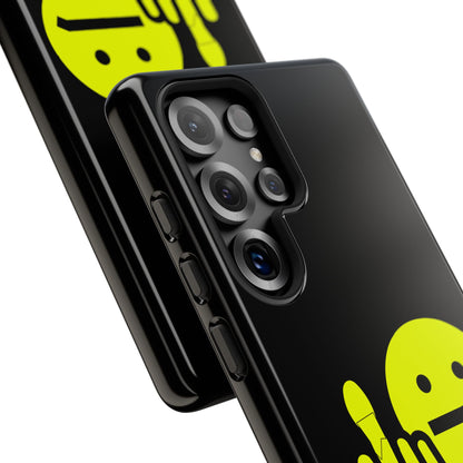 Phone Case — Neon Middle Finger Emoji Graphic