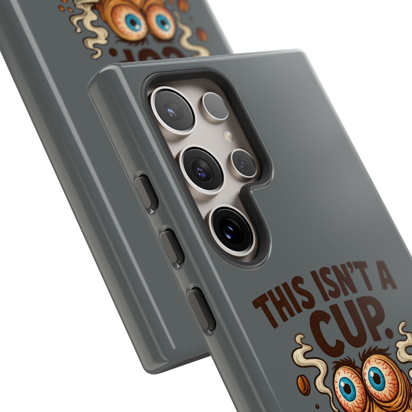 Phone Case — "This Isn't a Cup, It's a Cry for Help" Funny Coffee Monster Design
