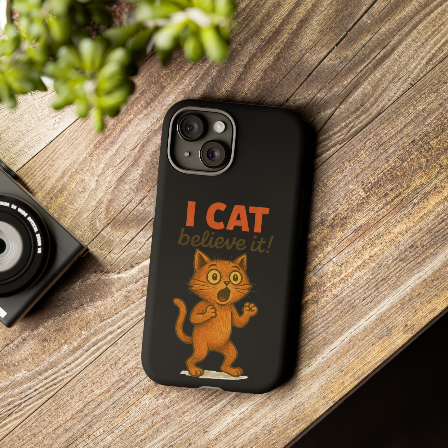 Phone Case — "I Cat Believe It!" Funny Orange Cat Protective Case