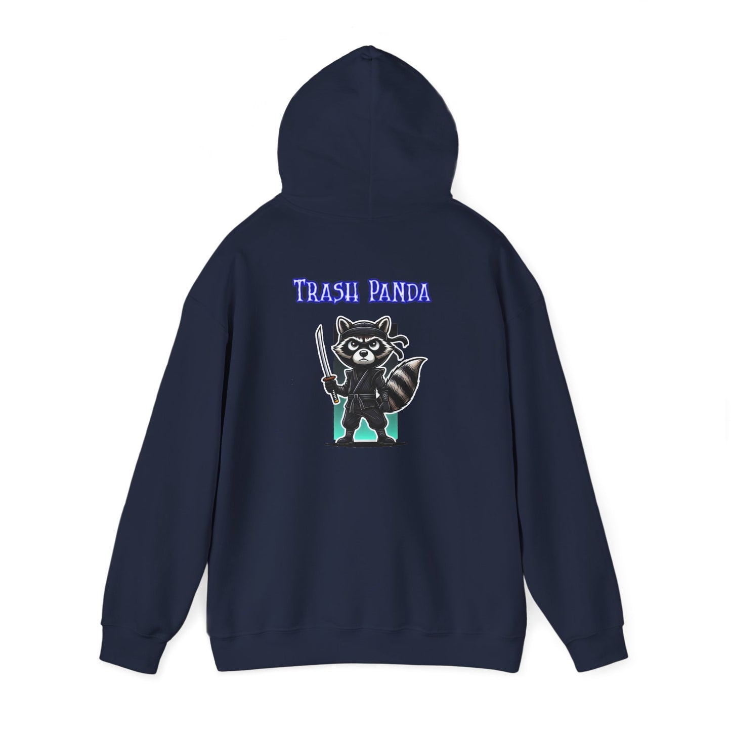 Raccoon Samurai Hoodie — "Trash Panda" Graphic Hooded Sweatshirt