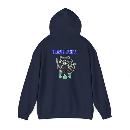 Raccoon Samurai Hoodie — "Trash Panda" Graphic Hooded Sweatshirt