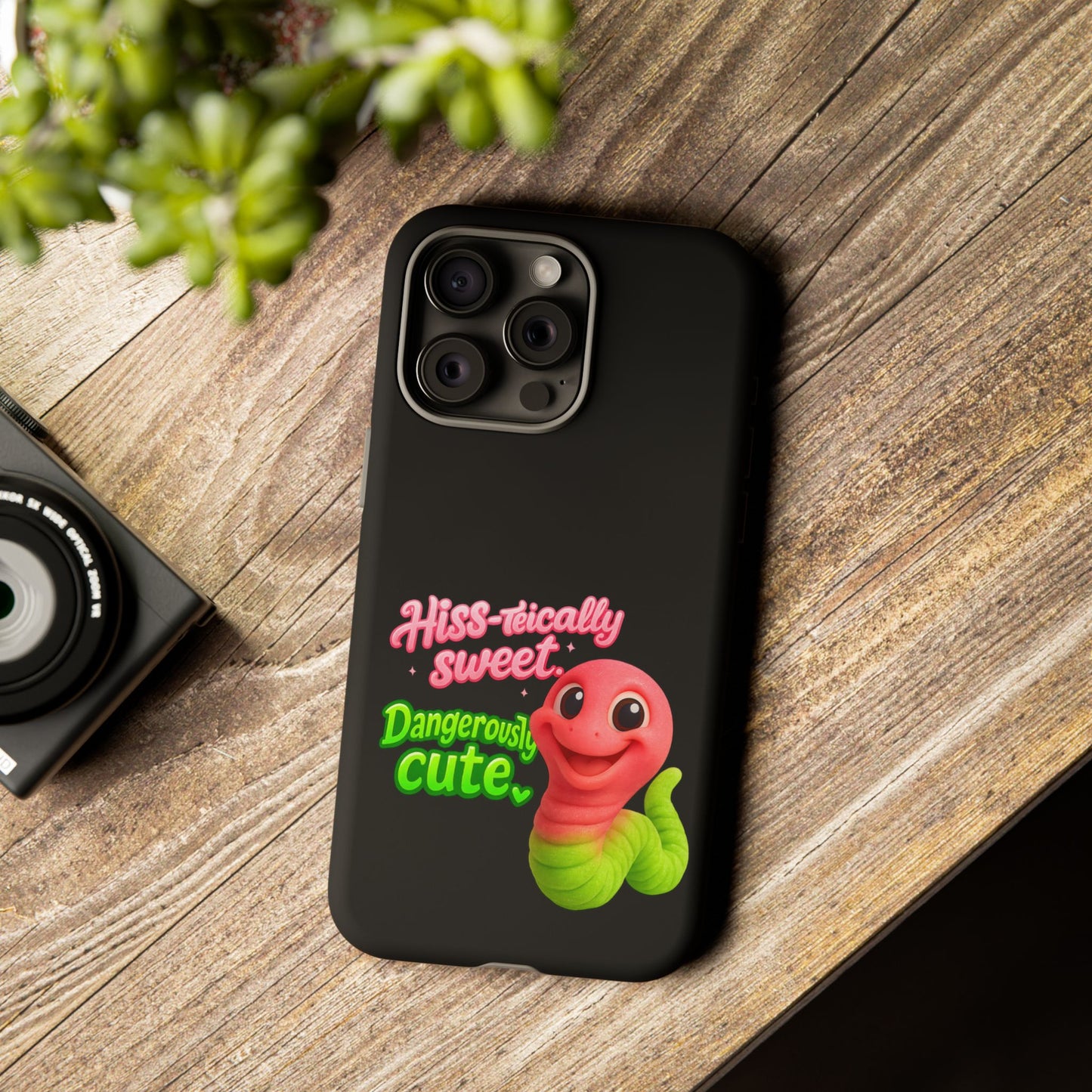Phone Case — "Hiss-tically Sweet, Dangerously Cute" Worm Design