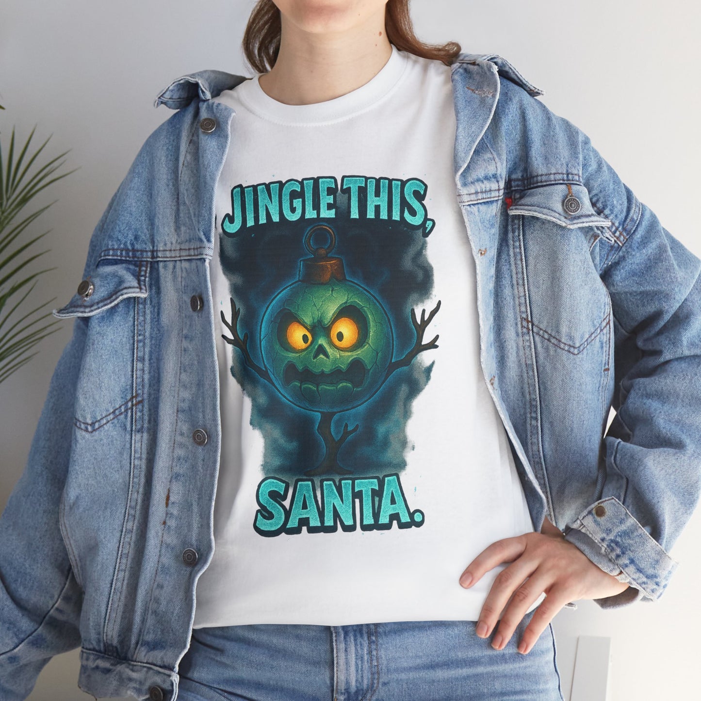 Jingle This Santa T-Shirt | Spooky Christmas Skull Design