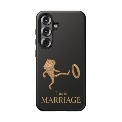 Phone Case - ‘This is Marriage’ Gold Ring Cartoon Design