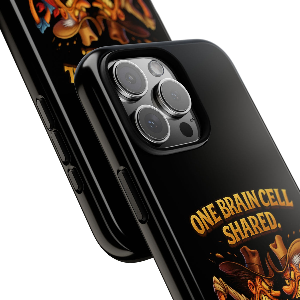 Phone Case — 'One Braincell Shared, Constantly Fighting for Custody' Funny Rivalry Cartoon