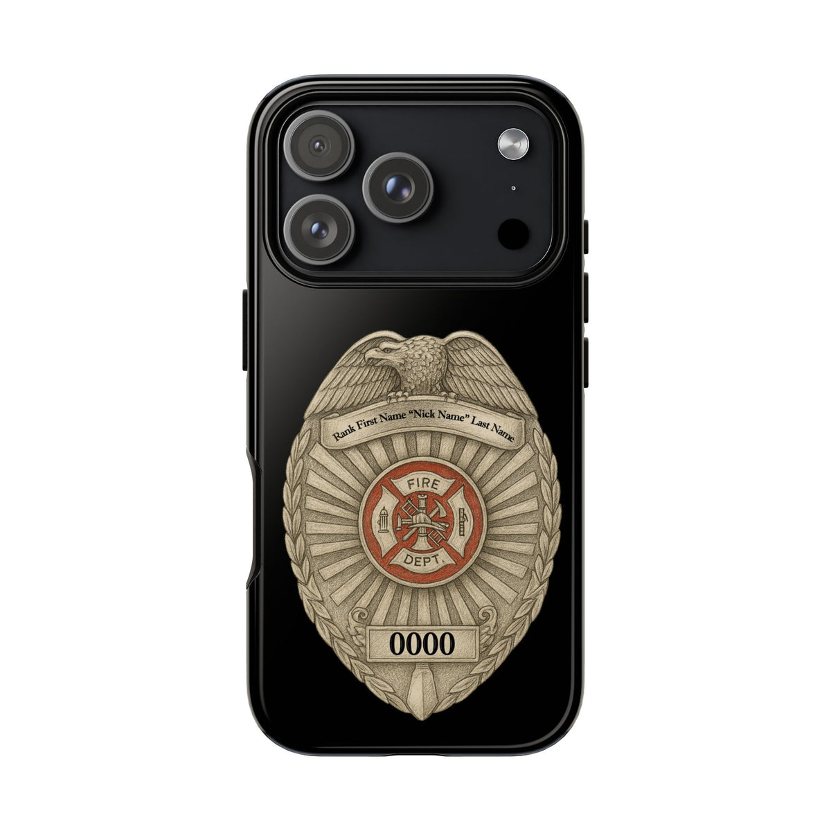 Firefighter Badge Phone Case – Personalized Dept. Emblem Tough Case