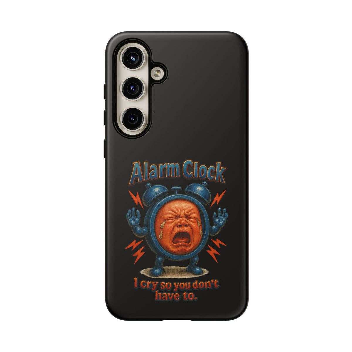 Phone Case — "Alarm Clock: I Cry So You Don't Have To" Funny Retro Baby Alarm Design