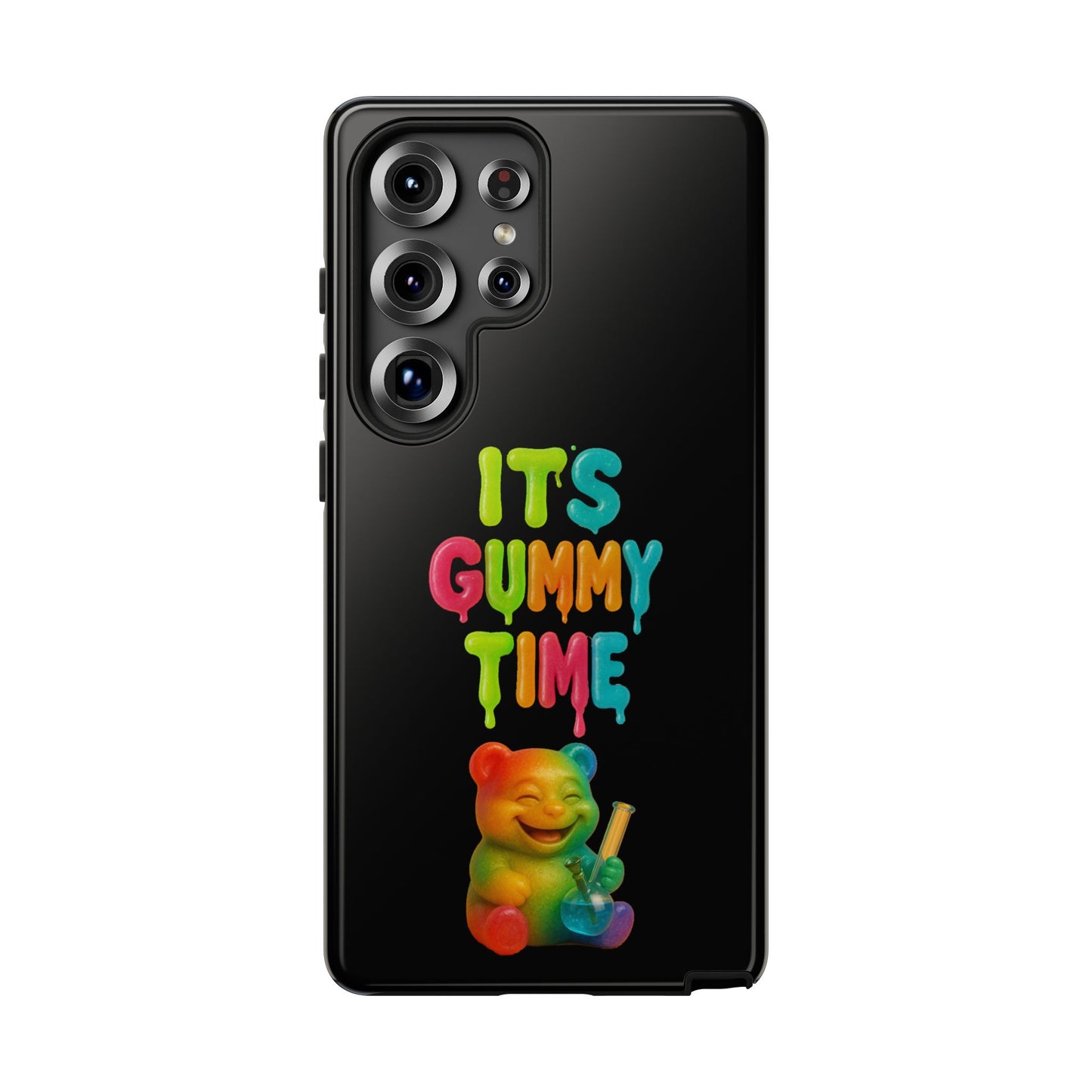 Phone Case — "It's Gummy Time" Rainbow Gummy Bear Protective Cover