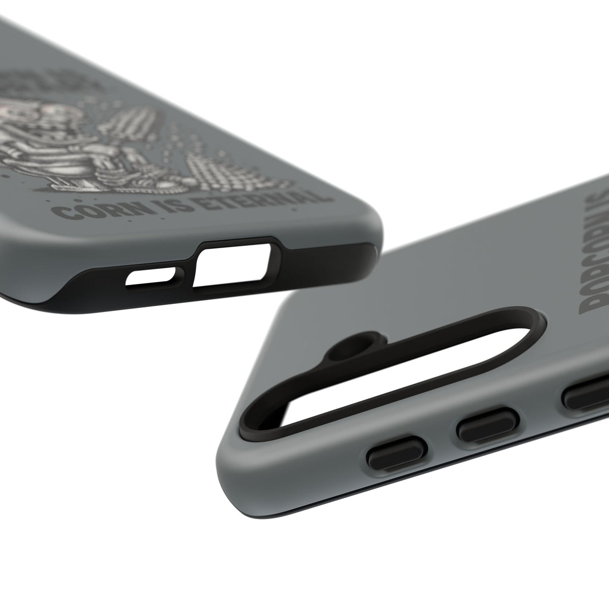 Phone Case — "Popcorn Is Temporary, Corn Is Eternal" Retro Zombie Corn Design