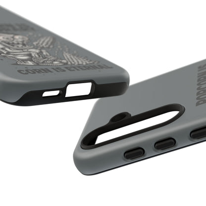 Phone Case — "Popcorn Is Temporary, Corn Is Eternal" Retro Zombie Corn Design