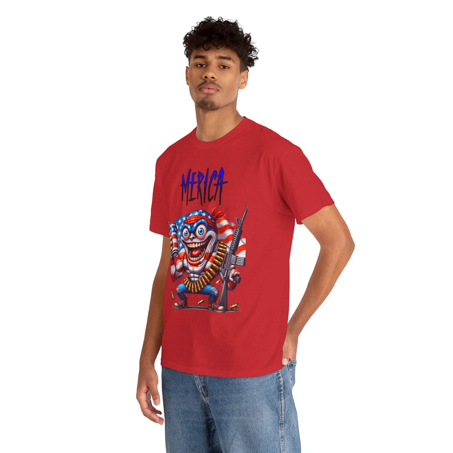 "MERICA" Over-the-Top Patriotic T-Shirt