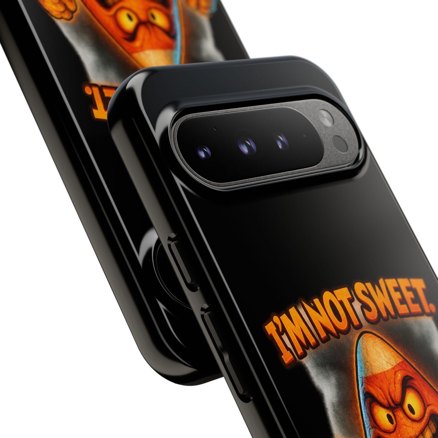 Phone Case — "I'm Not Sweet, I'm Spite in Stripes" Candy Monster Design