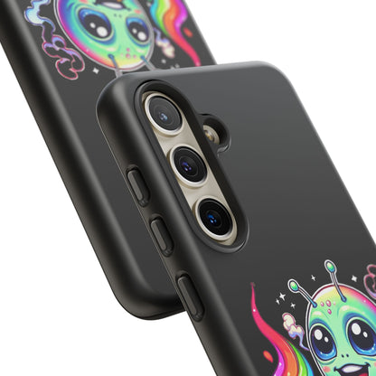 Alien Smoking Rainbow Joint Phone Case — Cute Psychedelic Cannabis iPhone Cover