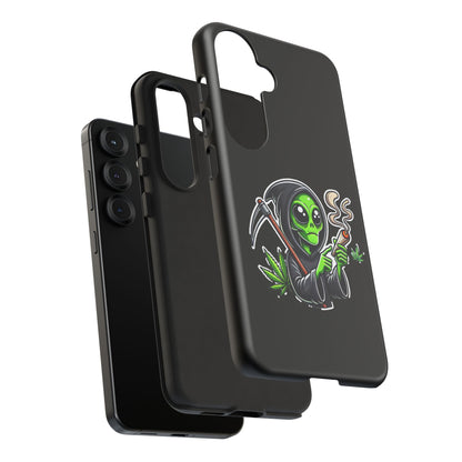 Reaper Alien Phone Case – Cute Grim Reaper Smoking Weed iPhone Case