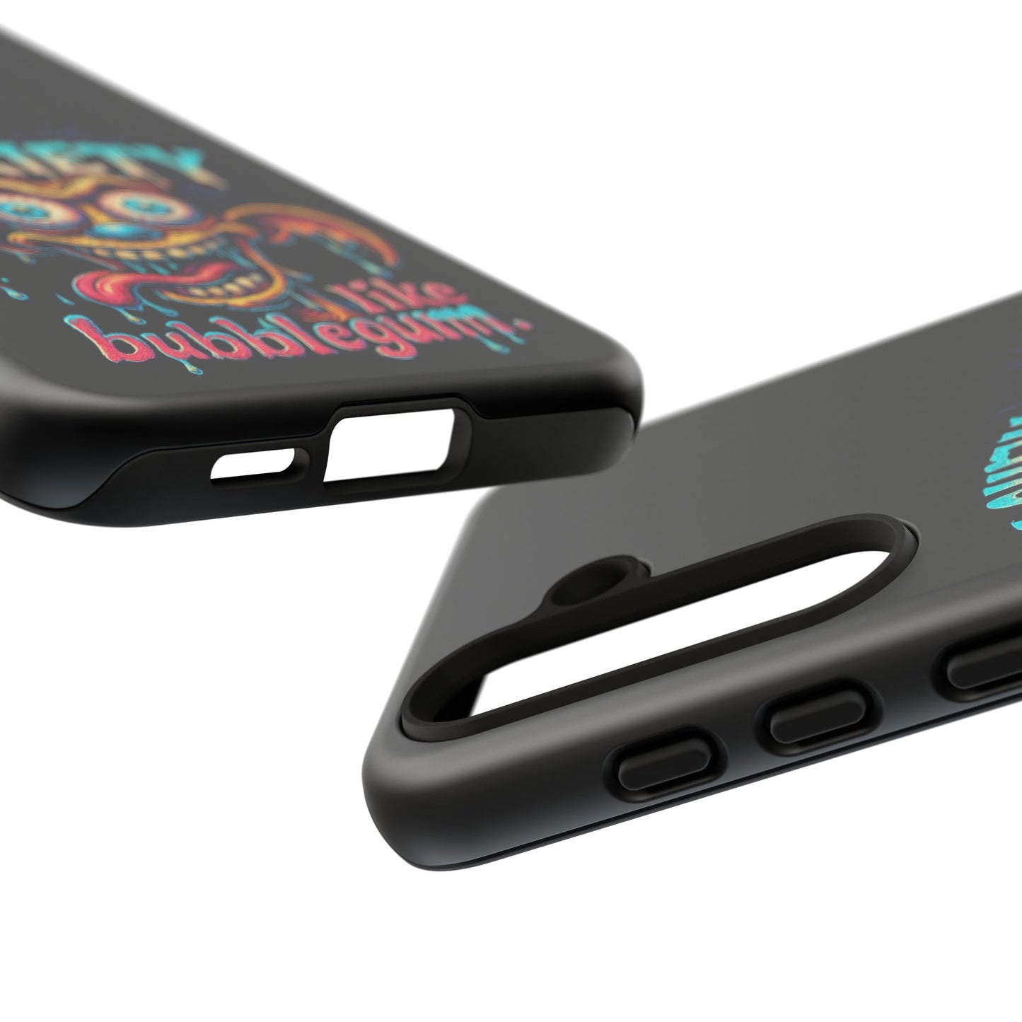 Phone Case — "I Chew Anxiety Like Bubblegum" Retro Monster Design