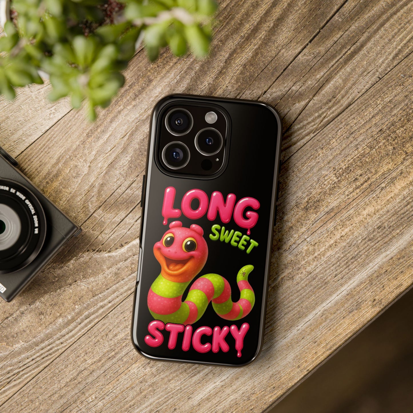 Phone Case — "Long Sweet Sticky" Cute Candy Snake Protective Case