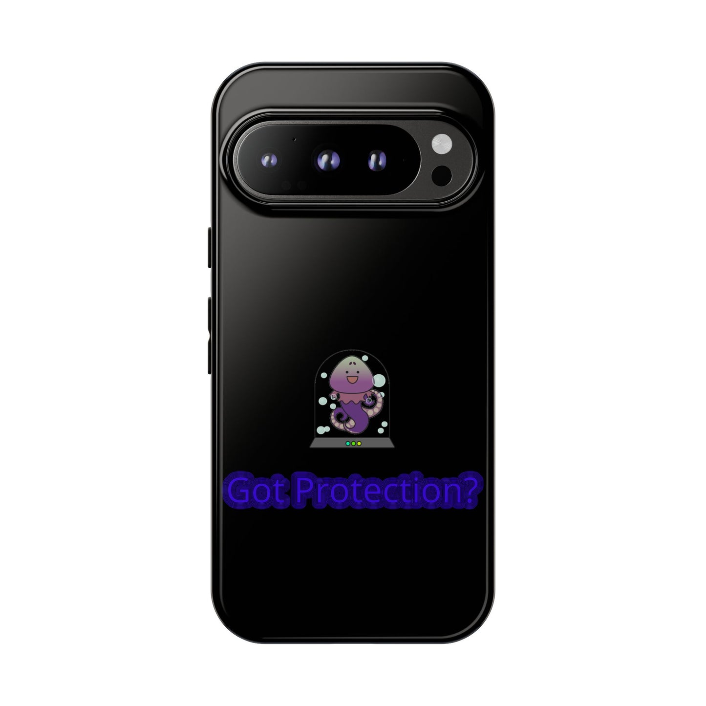 Phone Case — 'Got Protection?' Cute Purple Alien Anti-Shock Protective Cover