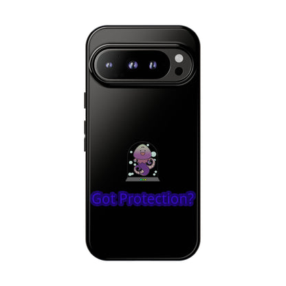 Phone Case — 'Got Protection?' Cute Purple Alien Anti-Shock Protective Cover