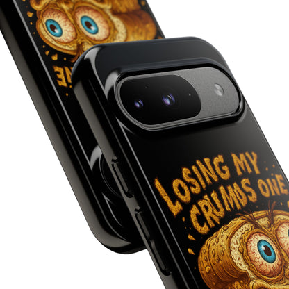 Phone Case — "Losing My Crumbs One Thought at a Time" Funny Retro Bread Illustration
