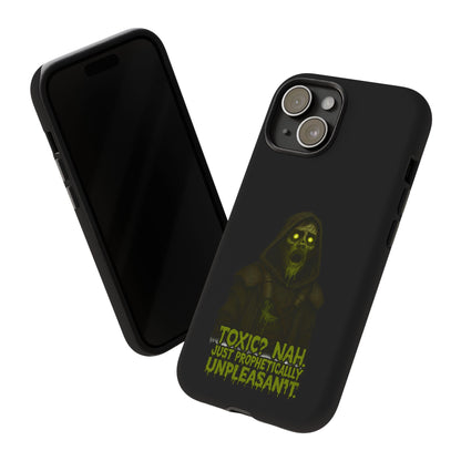 Phone Case — 'Toxic? Nah, Just Prophetically Unpleasant' Neon Grim Reaper Protective Cover