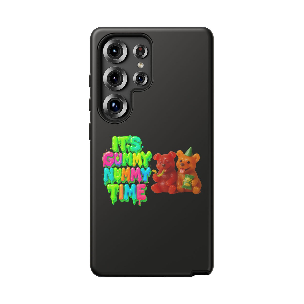 Phone Case — "It's Gummy Nummy Time" Colorful Gummy Bear Protective Case
