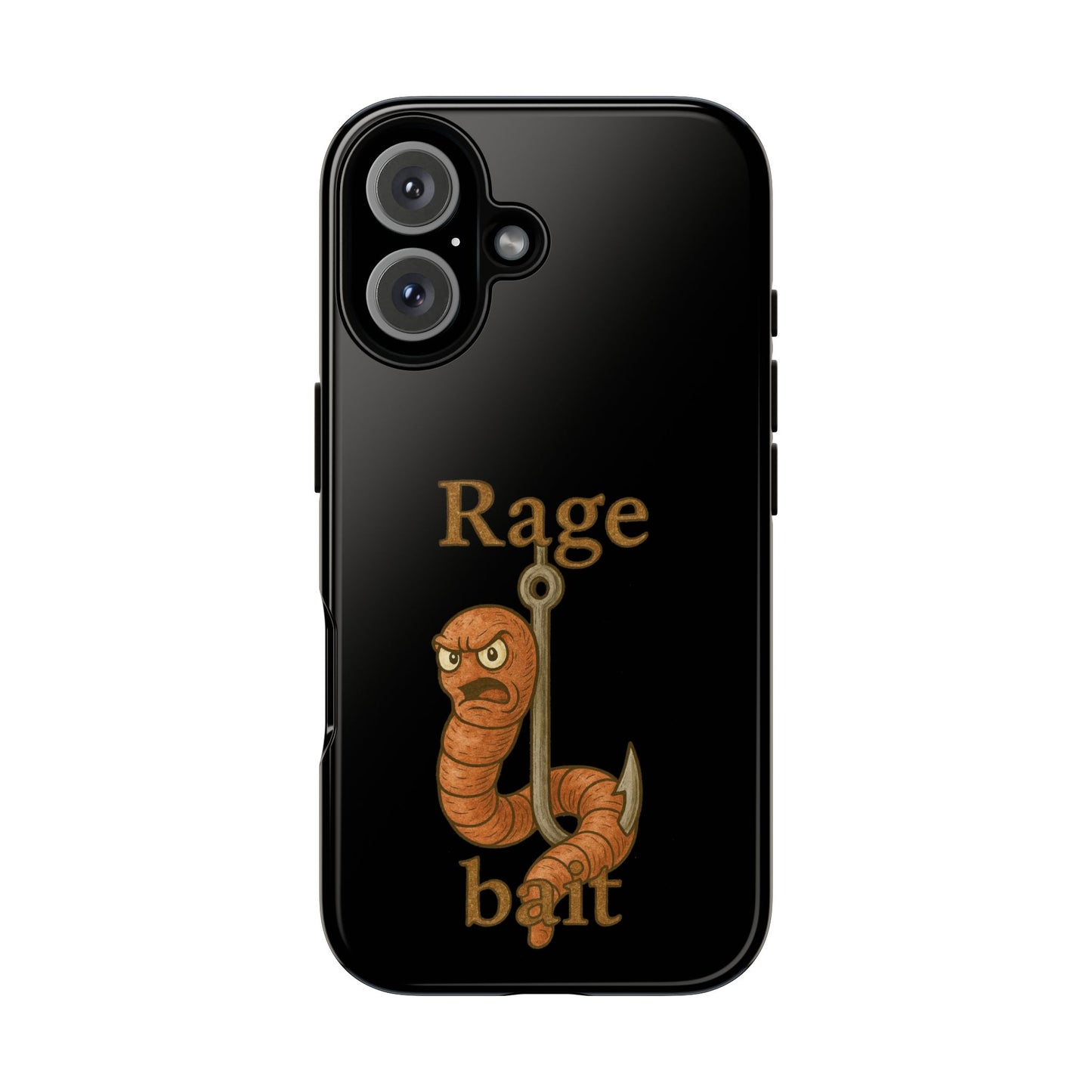 Phone Case — "Rage Bait" Angry Worm Fishing Design