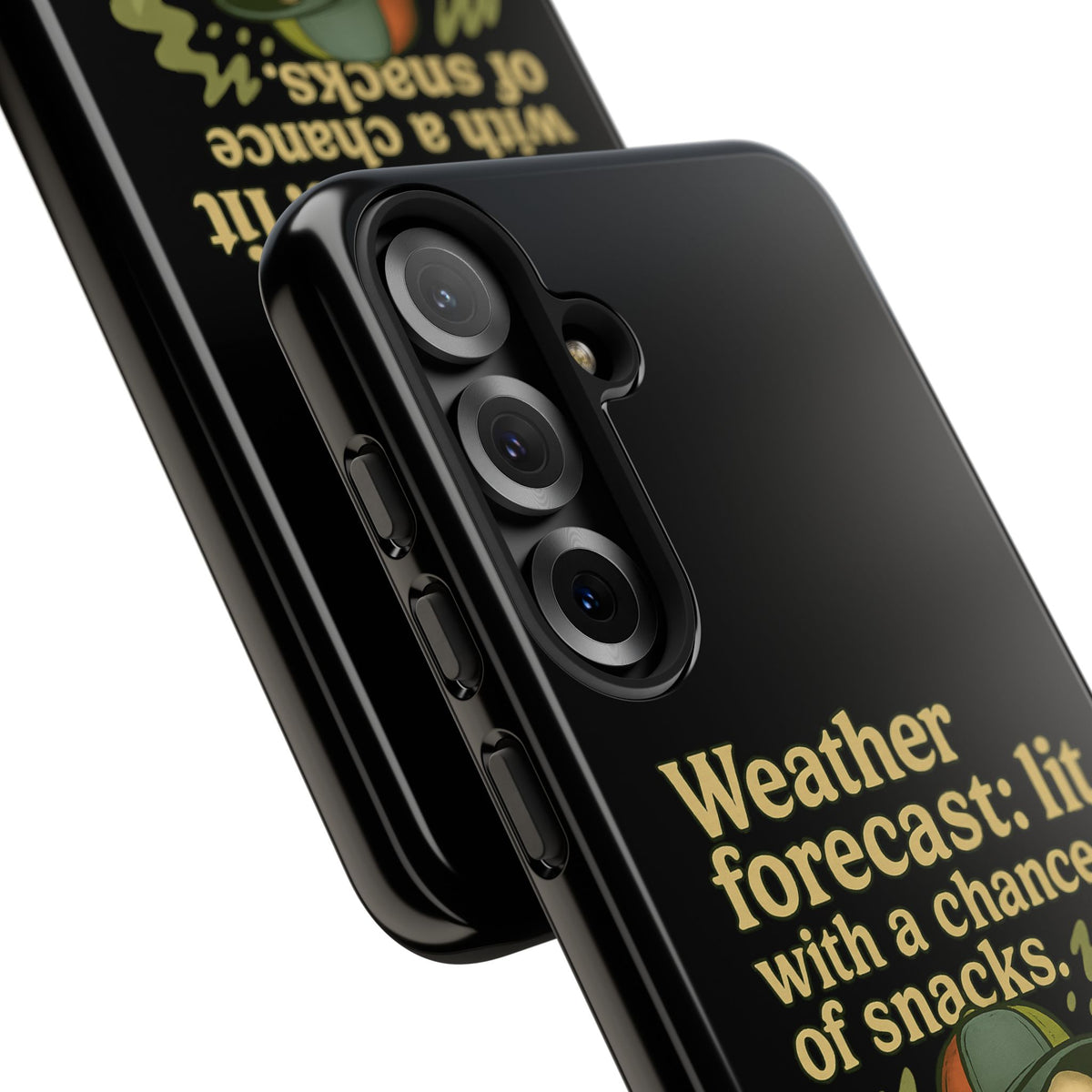 Phone Case — "Weather Forecast: Lit with a Chance of Snacks" Retro Graphic