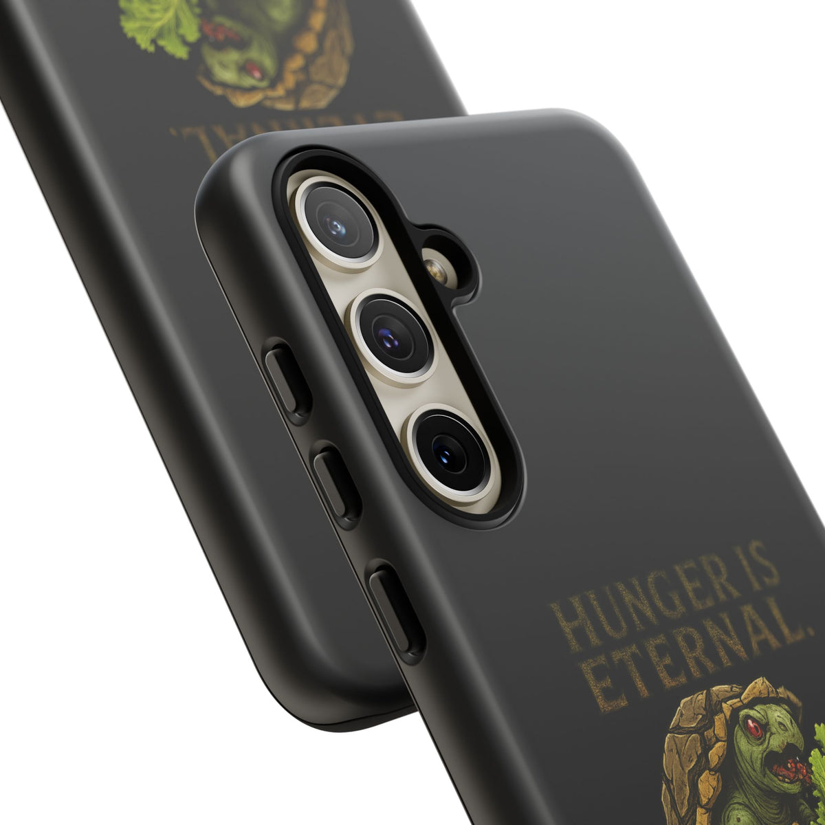 Phone Case — "Hunger Is Eternal, Your Fingers Are Optional" Turtle Monster Design