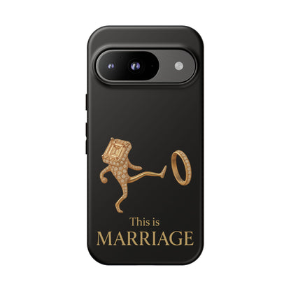Phone Case - ‘This is Marriage’ Gold Ring Cartoon Design