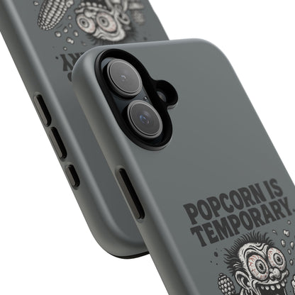 Phone Case — "Popcorn Is Temporary, Corn Is Eternal" Retro Zombie Corn Design