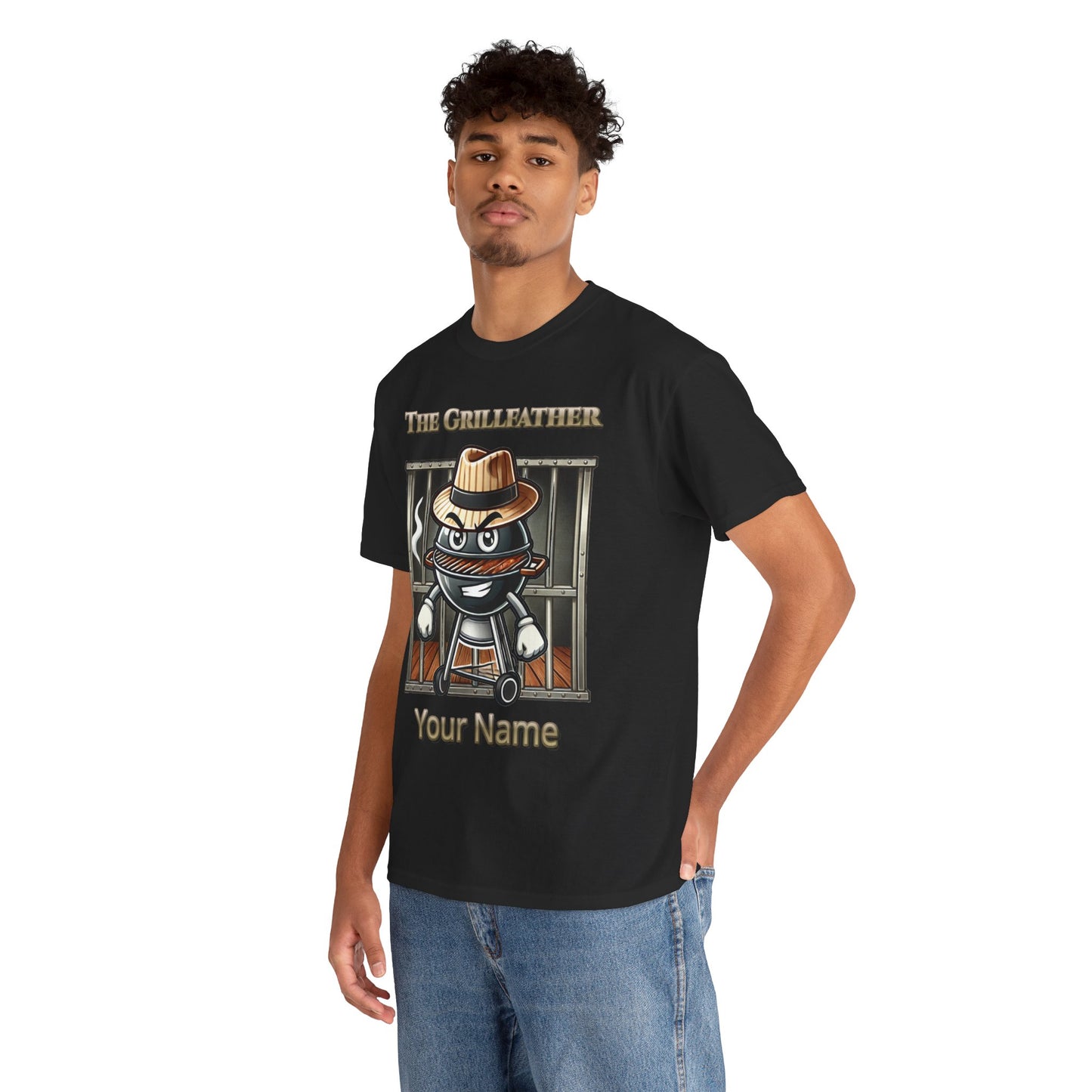 "The Grillfather" Personalized BBQ T-Shirt