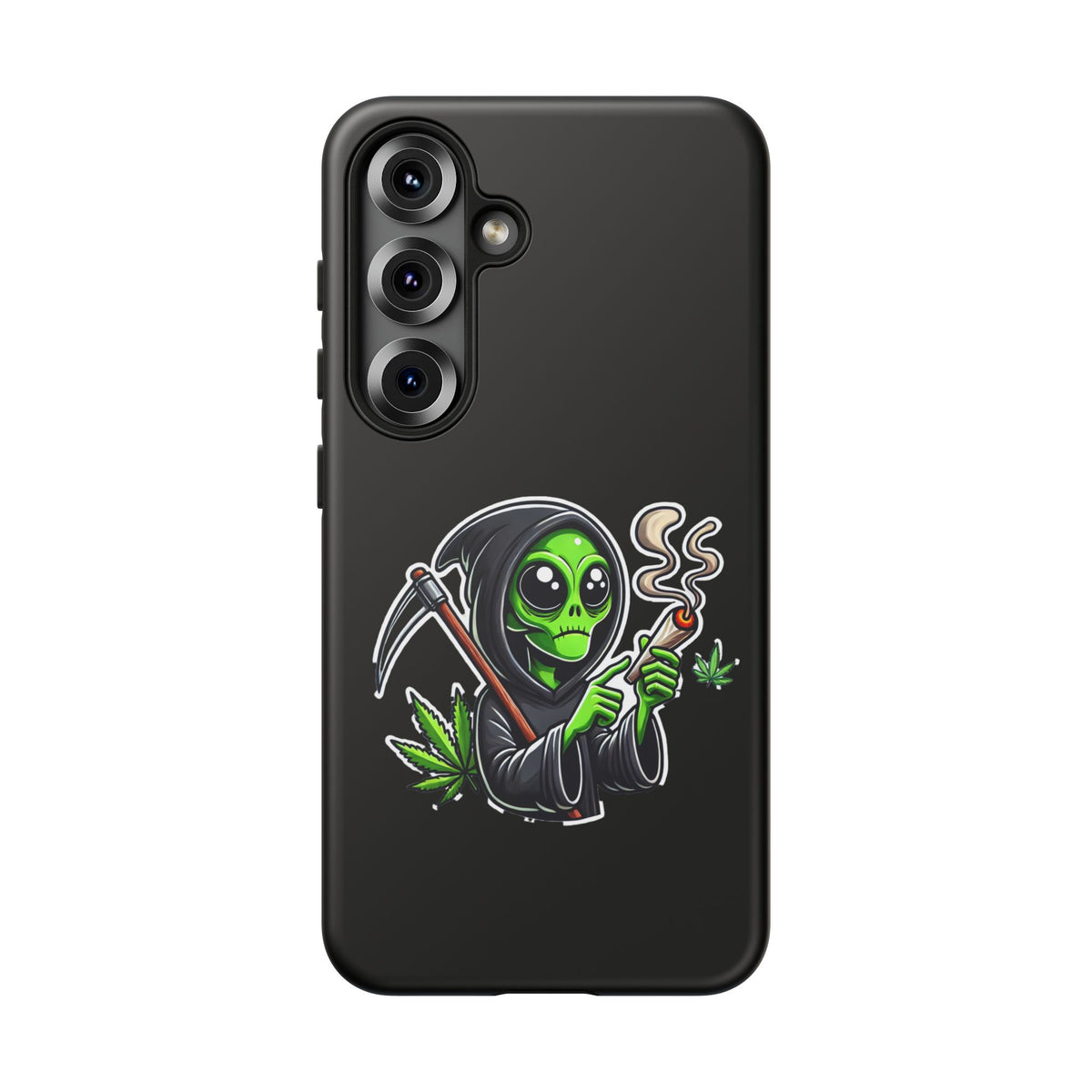 Reaper Alien Phone Case – Cute Grim Reaper Smoking Weed iPhone Case