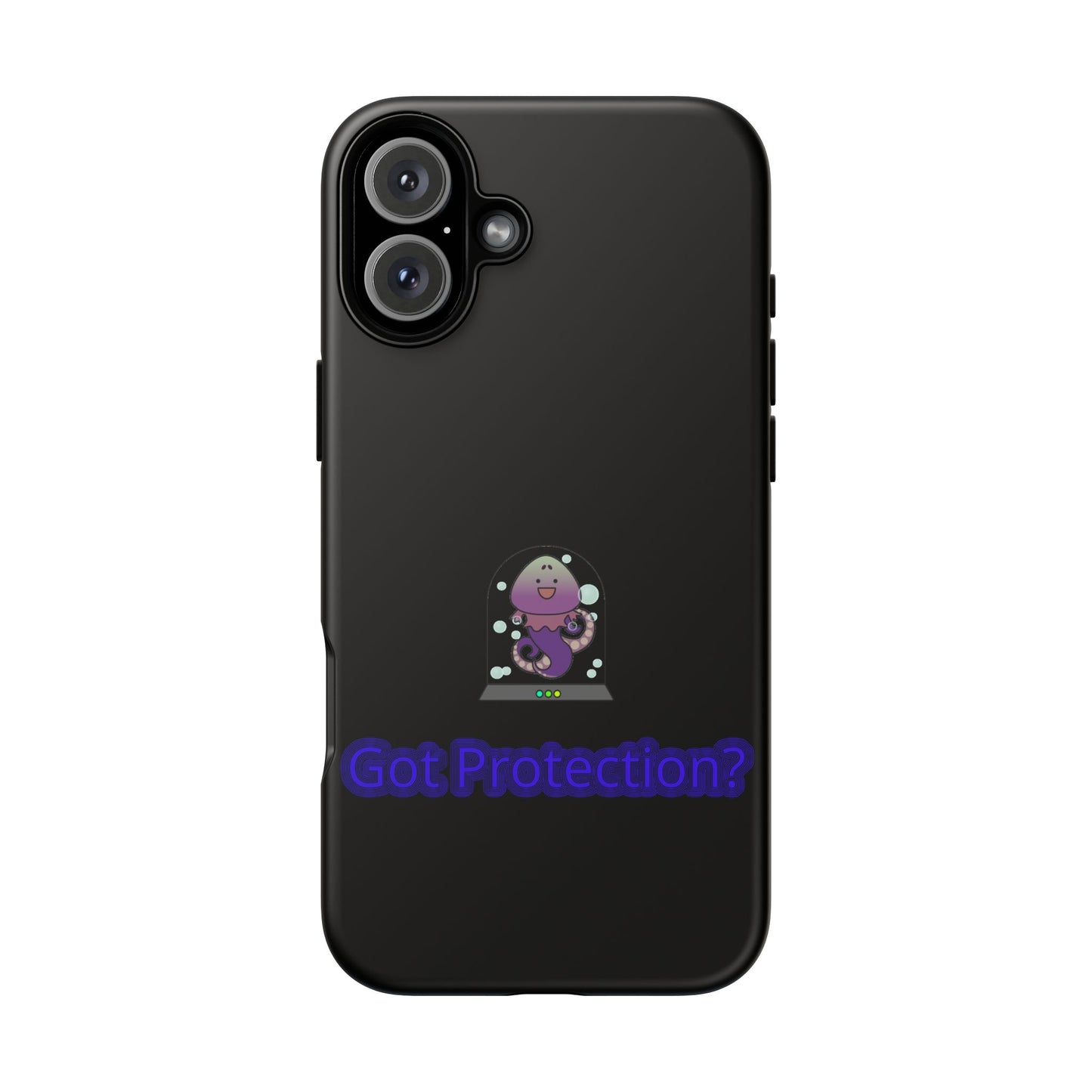 Phone Case — 'Got Protection?' Cute Purple Alien Anti-Shock Protective Cover