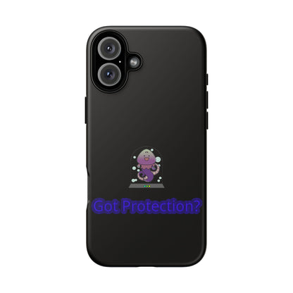Phone Case — 'Got Protection?' Cute Purple Alien Anti-Shock Protective Cover