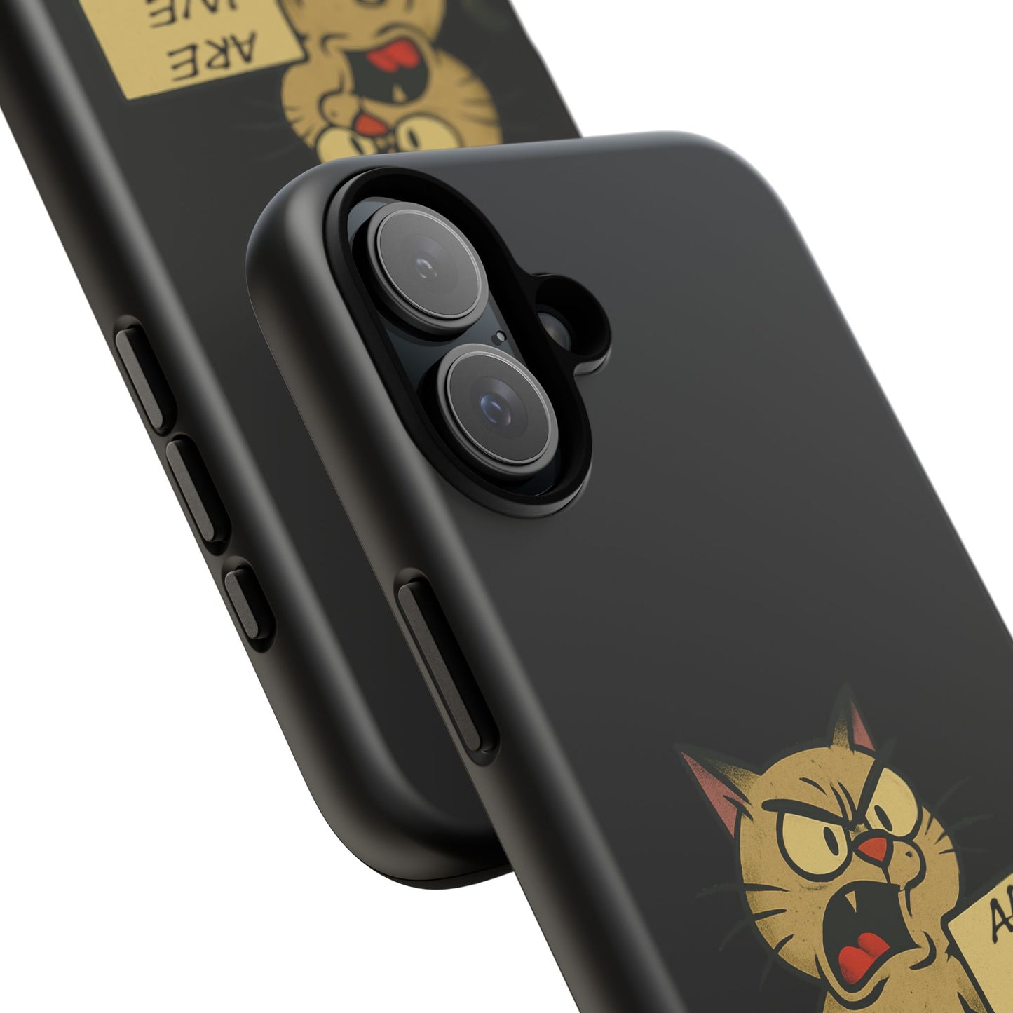 Angry Cat Phone Case — 'Are We Next' Protest Graphic iPhone Case